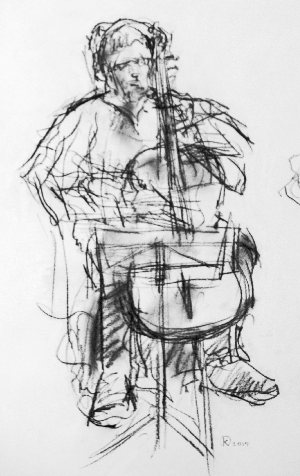 CellistCharcoalDrawing1