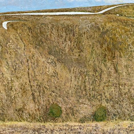 Print of White Horse Hill Uffington Castle from a painting by Ken Organ